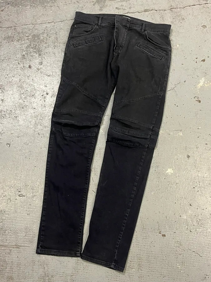 2010s Pierre Balmain Black Biker Denim Jeans TdsXCrB 4