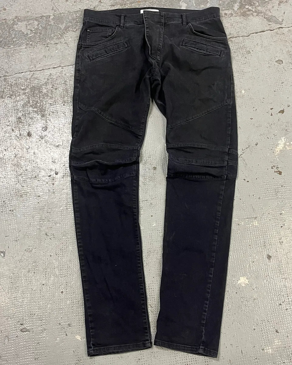 2010s Pierre Balmain Black Biker Denim Jeans TdsXCrB 0