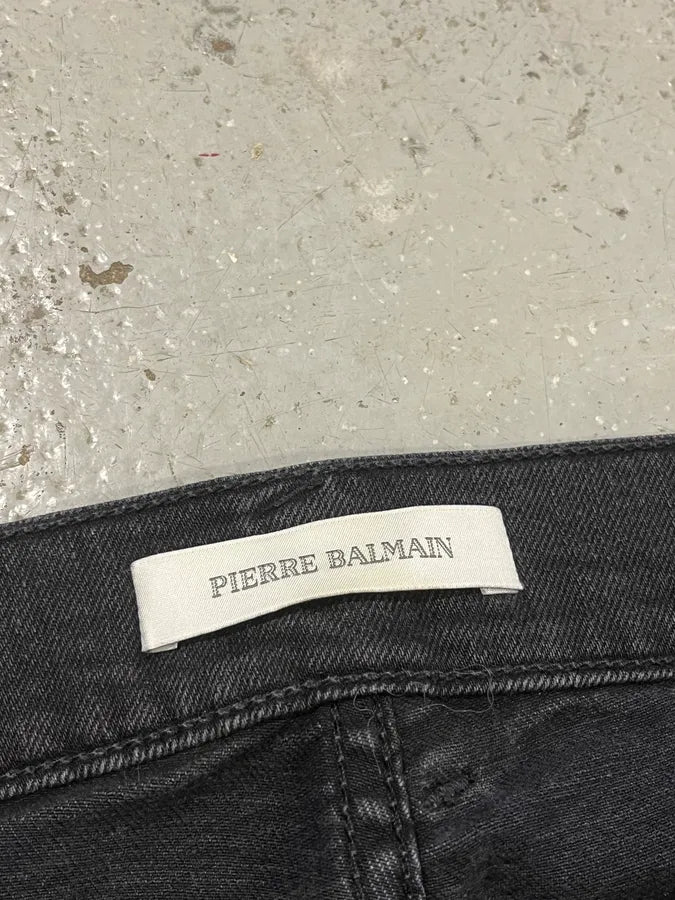 2010s Pierre Balmain Black Biker Denim Jeans TdsXCrB 10