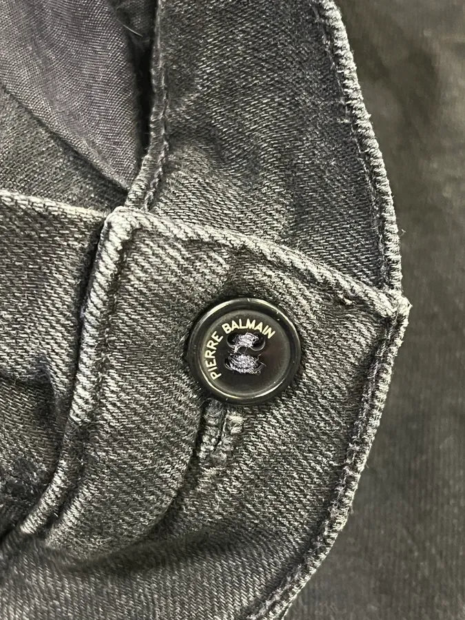 2010s Pierre Balmain Black Biker Denim Jeans TdsXCrB 9