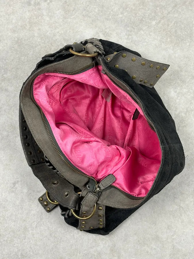 AW2008 Cavalli Black Fur Suede Shoulder Bag  UOqeUvd 11