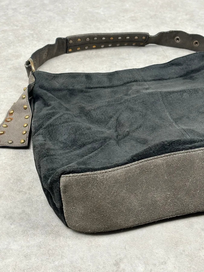 AW2008 Cavalli Black Fur Suede Shoulder Bag  UOqeUvd 7