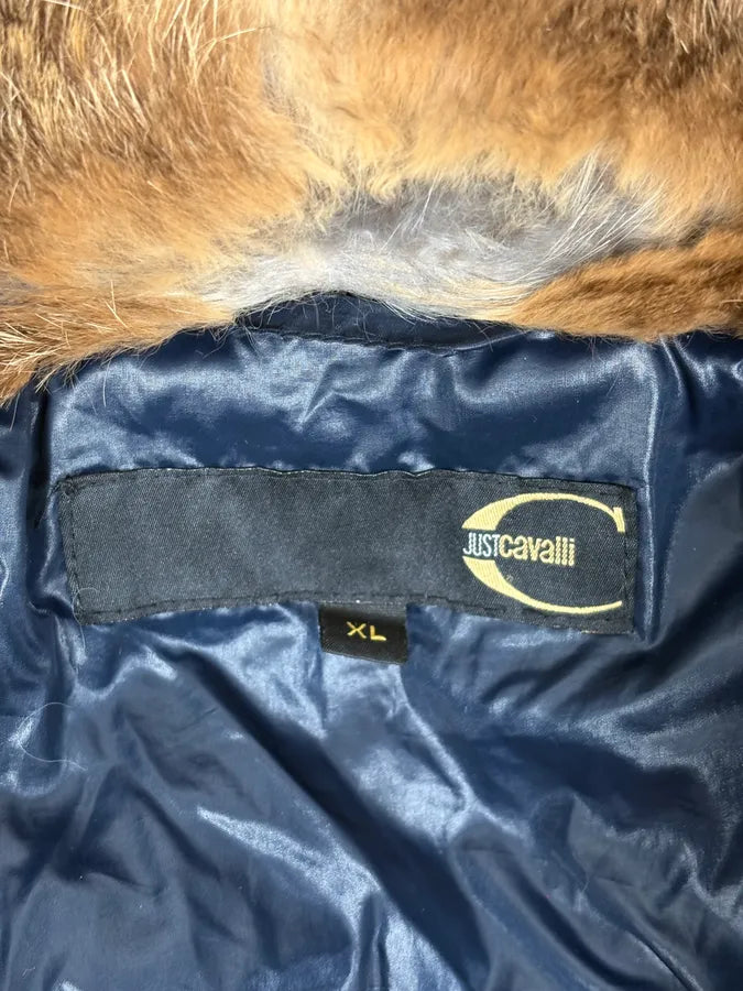 FW2008 Cavalli Fur Collar Navy Puffer Jacket LzFtviz 10