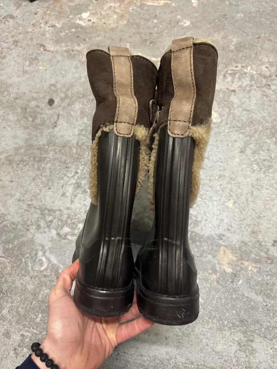 FW2008 Dolce & Gabbana Black & Fur Leather Runway Italian Boots (42eu/us8.5) 6