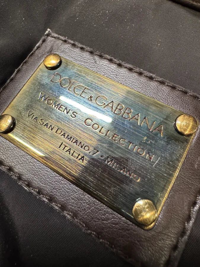 FW2008 Dolce & Gabbana Black Hybrid Faux Fur Collar Leather Jacket (L) VfENngn 9