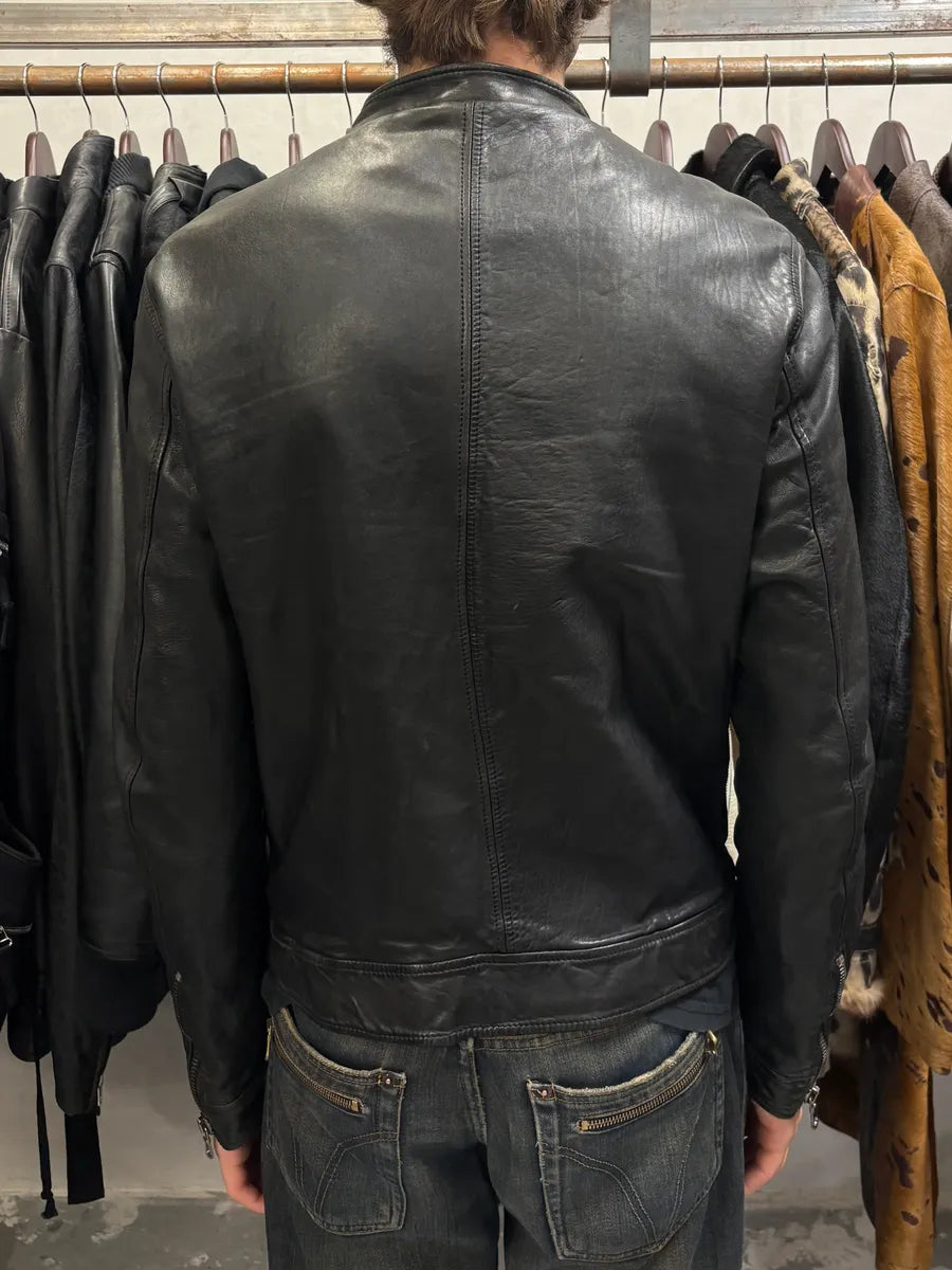 FW2008 Dolce & Gabbana Black Premium Lamb Leather Jacket (S) PnunAya 2