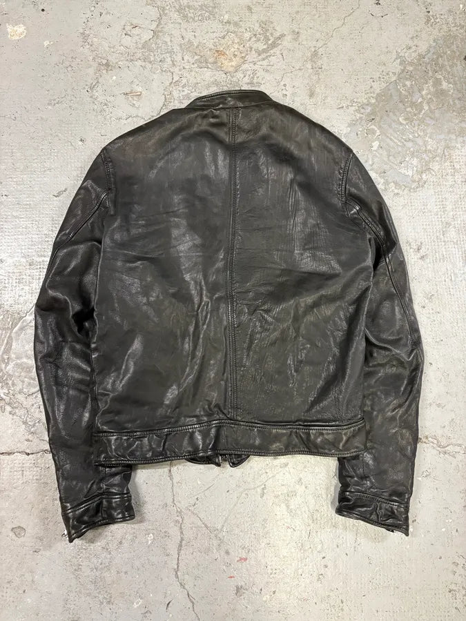 FW2008 Dolce & Gabbana Black Premium Lamb Leather Jacket (S) PnunAya 5
