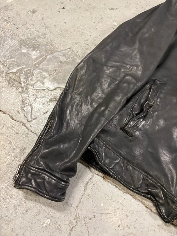 FW2008 Dolce & Gabbana Black Premium Lamb Leather Jacket (S) PnunAya 7