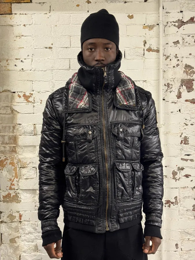 FW2008 Dolce & Gabbana Black Utility Cargo Puffer Jacket SxJsFGE 0