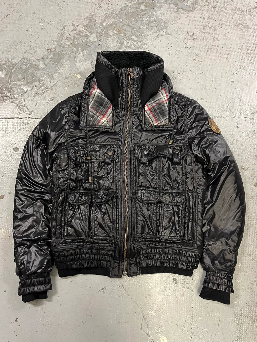 FW2008 Dolce & Gabbana Black Utility Cargo Puffer Jacket SxJsFGE 2