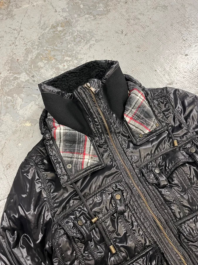 FW2008 Dolce & Gabbana Black Utility Cargo Puffer Jacket SxJsFGE 4