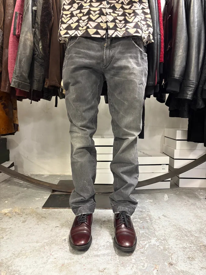 FW2008 Dolce & Gabbana Grey Raw Denim Jeans egZDDLO 1
