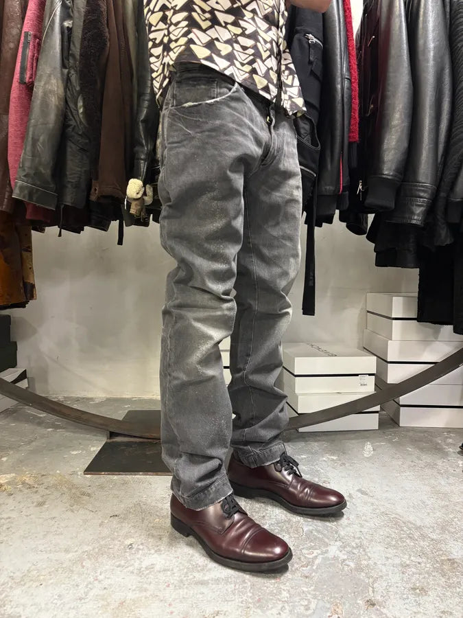 FW2008 Dolce & Gabbana Grey Raw Denim Jeans egZDDLO 2