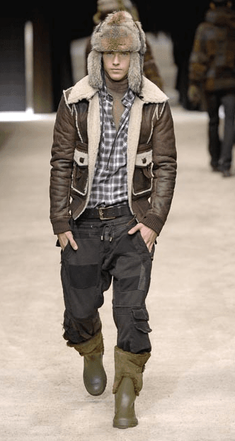 FW2008 Dolce & Gabbana Olive Green Shearling Leather Boots (44.5eu/us10.5) 1