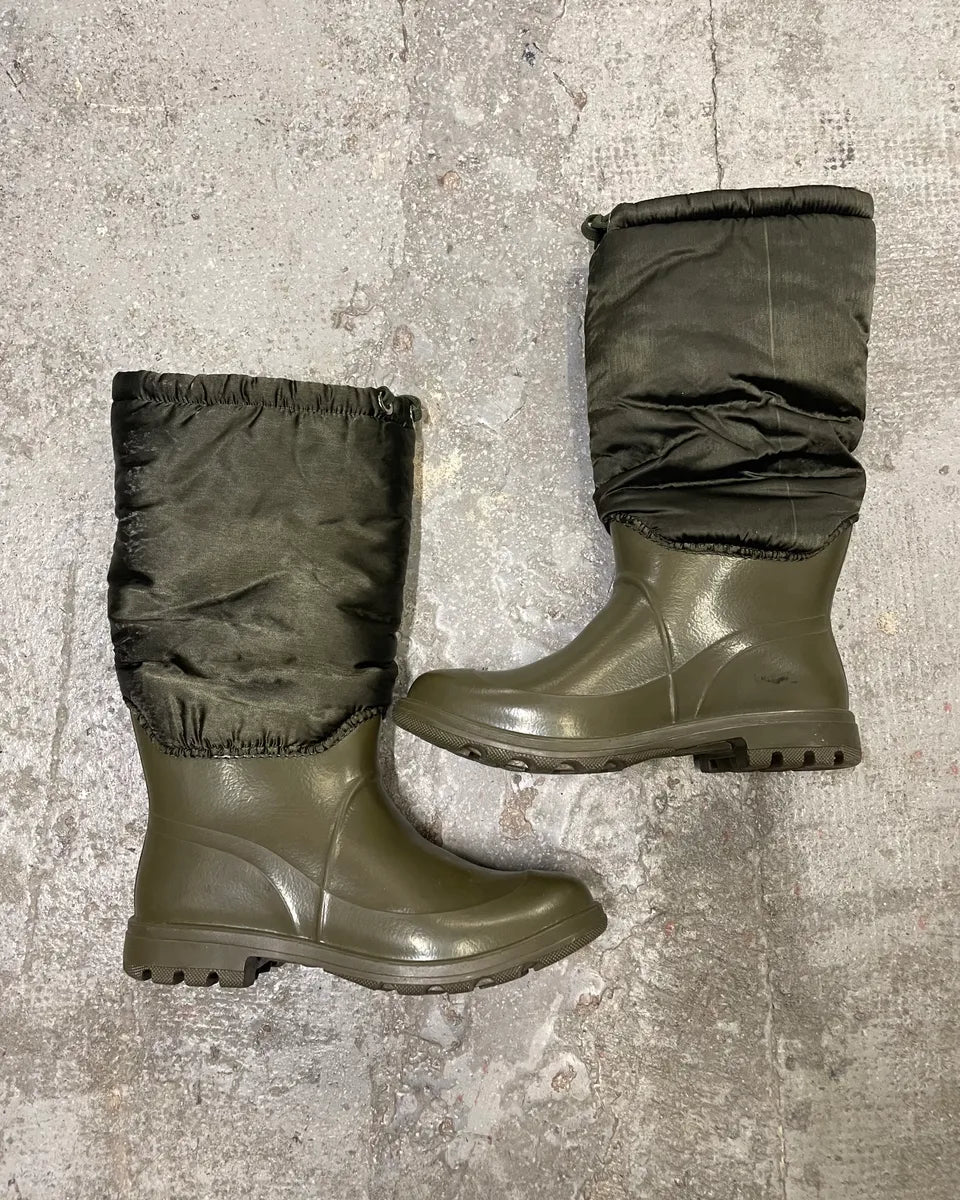 FW2008 Dolce & Gabbana Olive Puffer Wallies Boots (41eu/us8) 0
