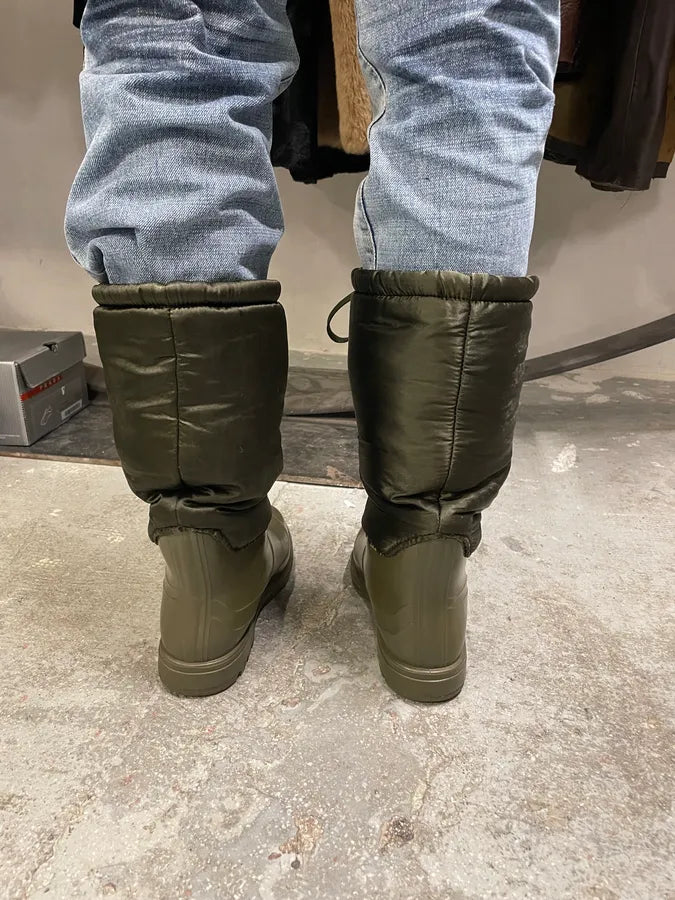 FW2008 Dolce & Gabbana Olive Puffer Wallies Boots (41eu/us8) 4