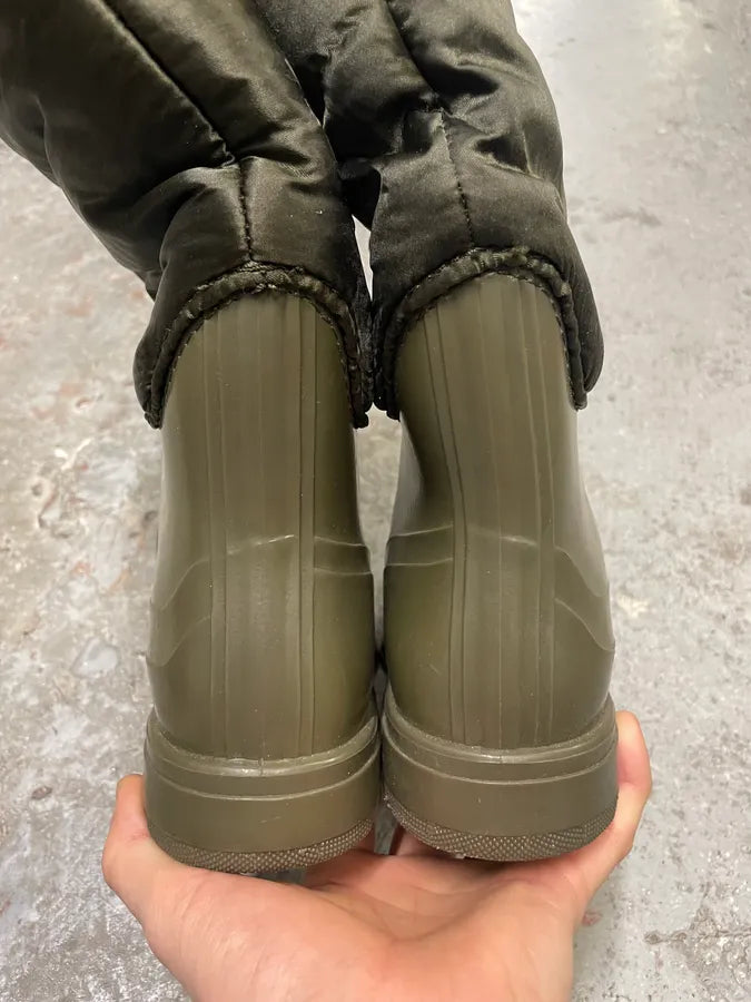 FW2008 Dolce & Gabbana Olive Puffer Wallies Boots xRsrgOe 7