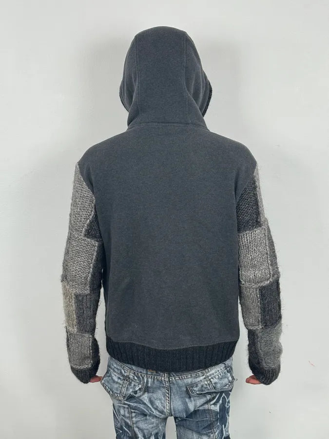 FW2008 Dolce & Gabbana Patchwork Wool Zip-Up Hoodie UZfJjZb 2