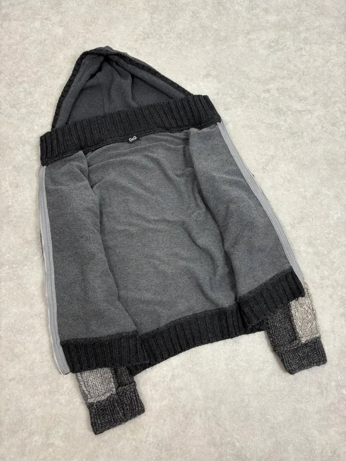 FW2008 Dolce & Gabbana Patchwork Wool Zip-Up Hoodie UZfJjZb 6