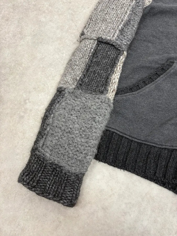 FW2008 Dolce & Gabbana Patchwork Wool Zip-Up Hoodie UZfJjZb 7