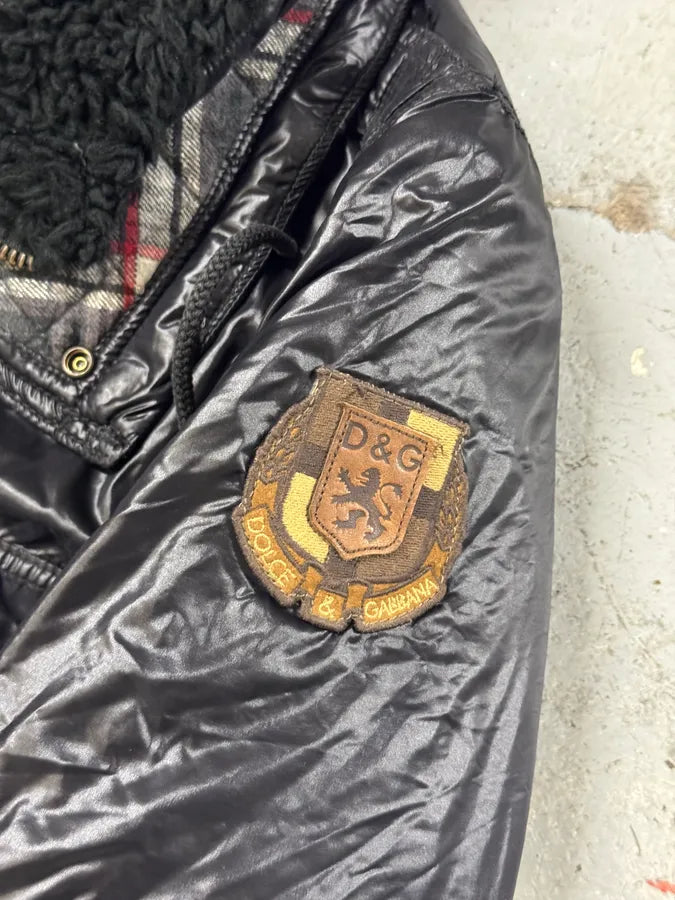 FW2008 Dolce & Gabbana Utility Puffer Black Jacket jBUcNCI 7