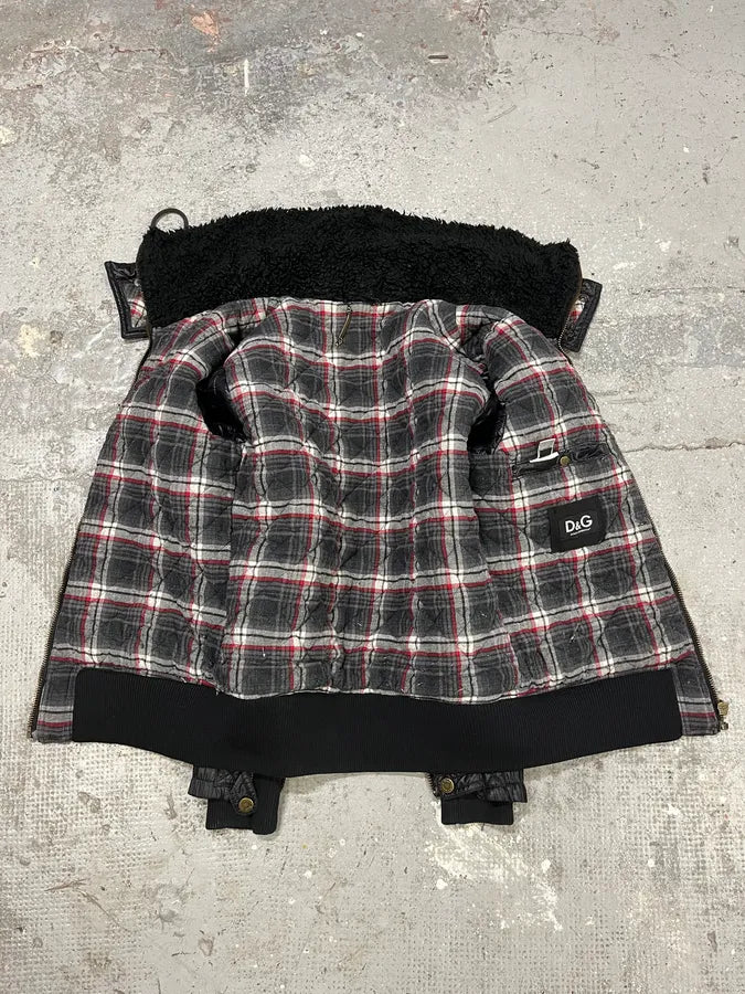 FW2008 Dolce & Gabbana Utility Puffer Black Jacket (M) AXHocoL 11