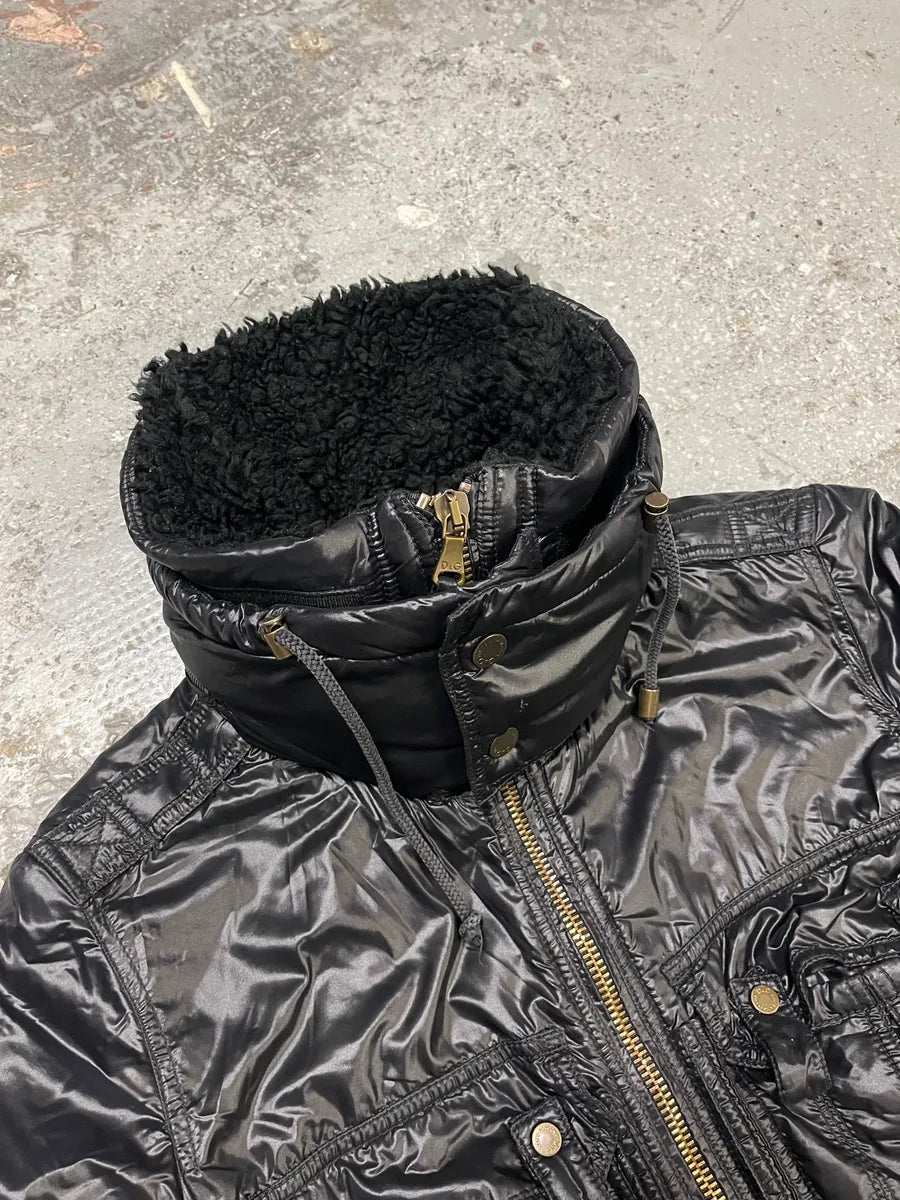FW2008 Dolce & Gabbana Utility Puffer Black Jacket (M) AXHocoL 5