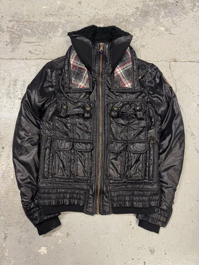 FW2008 Dolce & Gabbana Utility Puffer Black Jacket xYCrMbm 0