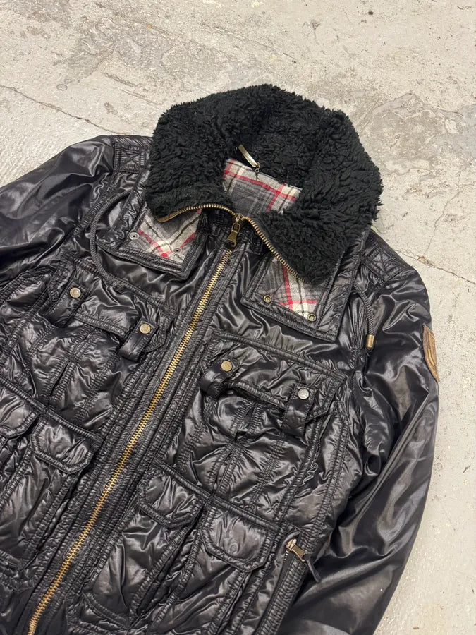 FW2008 Dolce & Gabbana Utility Puffer Black Jacket xYCrMbm 4