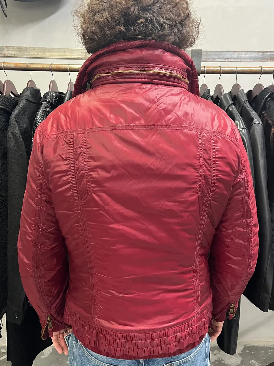 FW2008 Dolce & Gabbana Wine Burgundy Utility Cargo Puffer Jacket (M/L) JbPusqE 2
