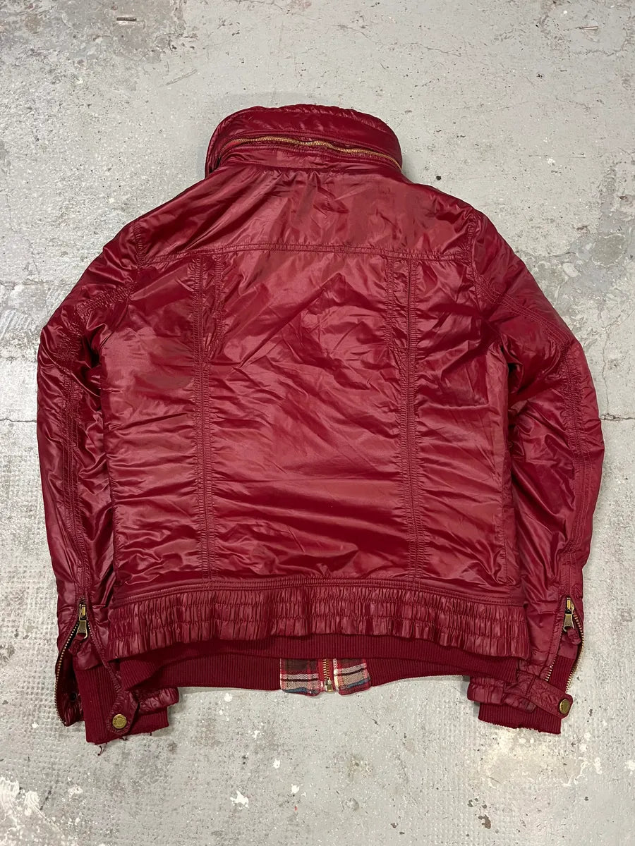 FW2008 Dolce & Gabbana Wine Burgundy Utility Cargo Puffer Jacket (M/L) JbPusqE 8