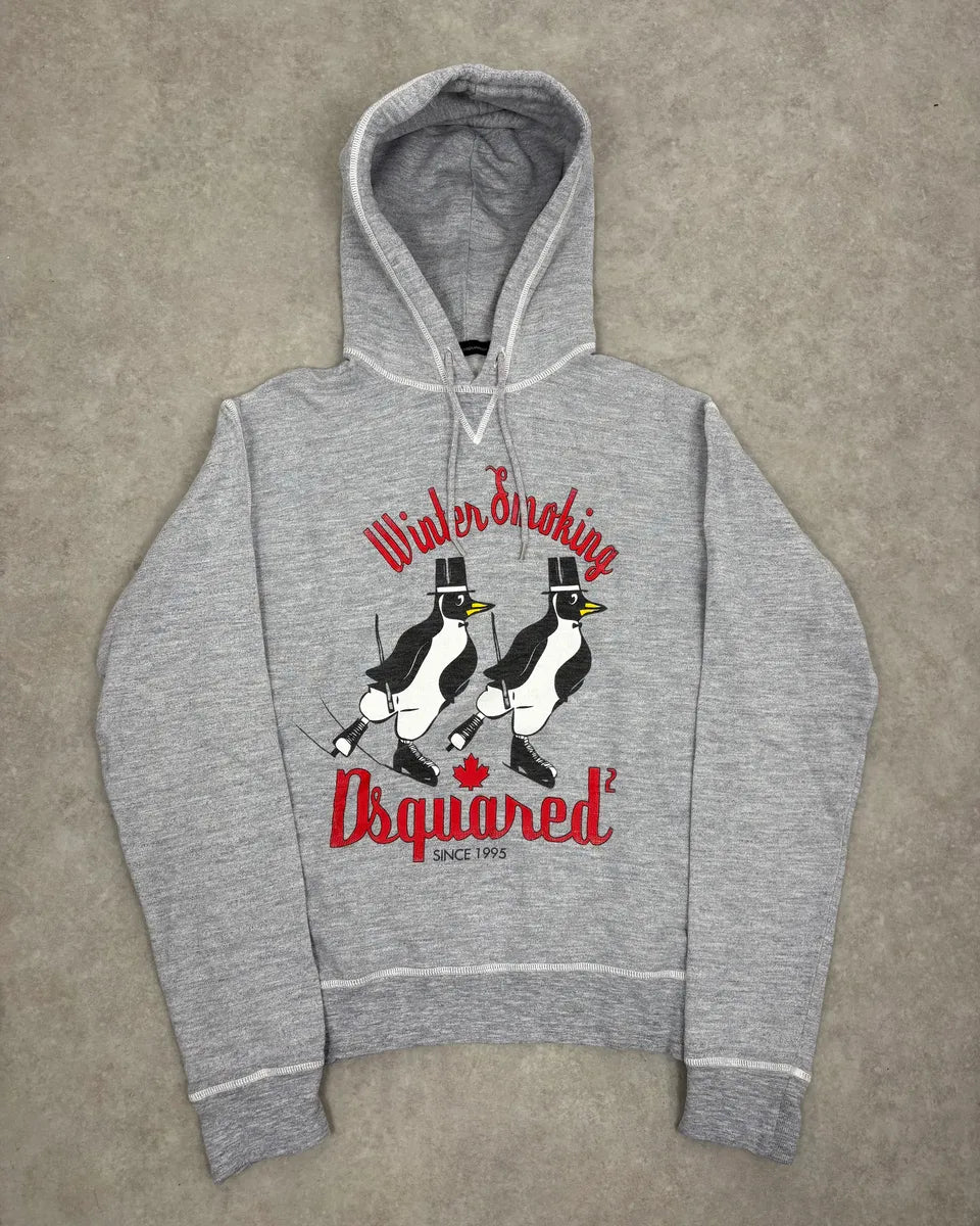 FW2008 Dsquared2 Winter Smoking Grey Hoodie eRVBoMC 0