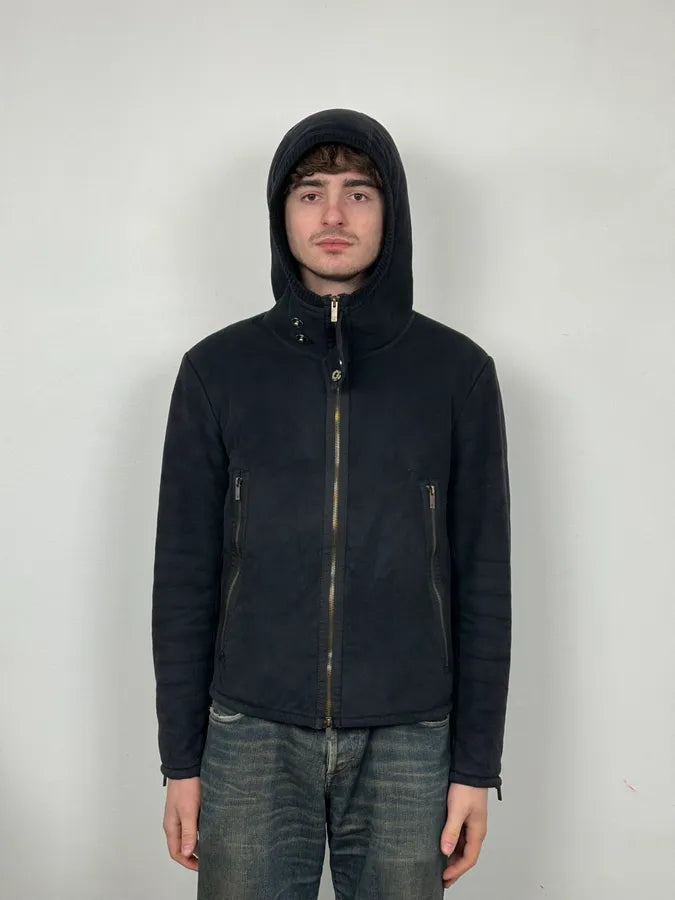 FW2008 Emporio Armani Navy Shearling Jacket MnqxUbH 1