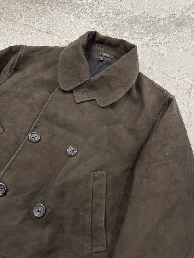 FW2008 Emporio Armani Brown Buttoned Cotton Jacket dwAiwRd 1