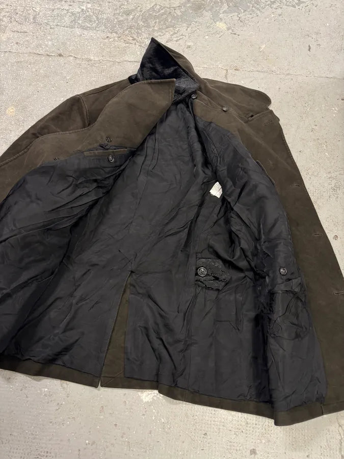 FW2008 Emporio Armani Brown Buttoned Cotton Jacket dwAiwRd 9