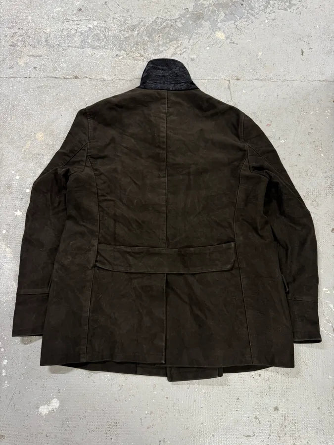 FW2008 Emporio Armani Brown Buttoned Cotton Jacket dwAiwRd 4