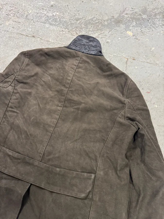FW2008 Emporio Armani Brown Buttoned Cotton Jacket dwAiwRd 3