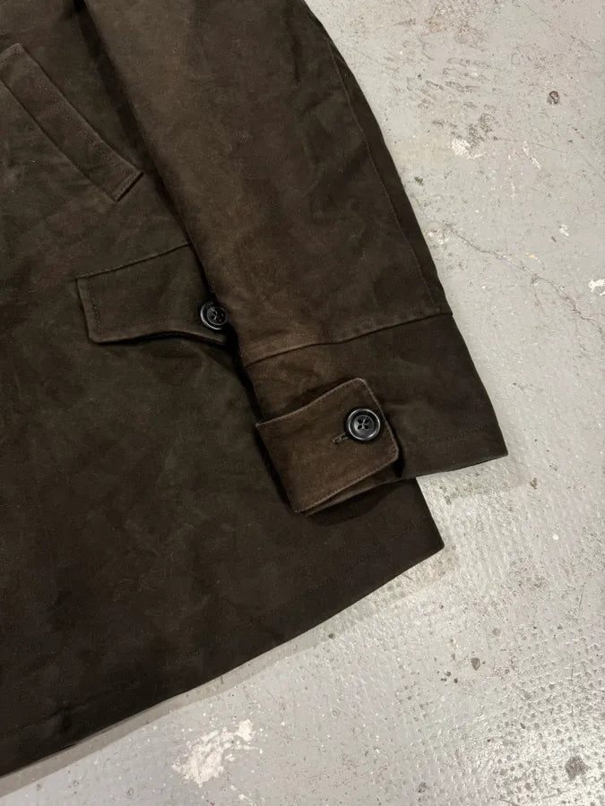 FW2008 Emporio Armani Brown Buttoned Cotton Jacket dwAiwRd 2