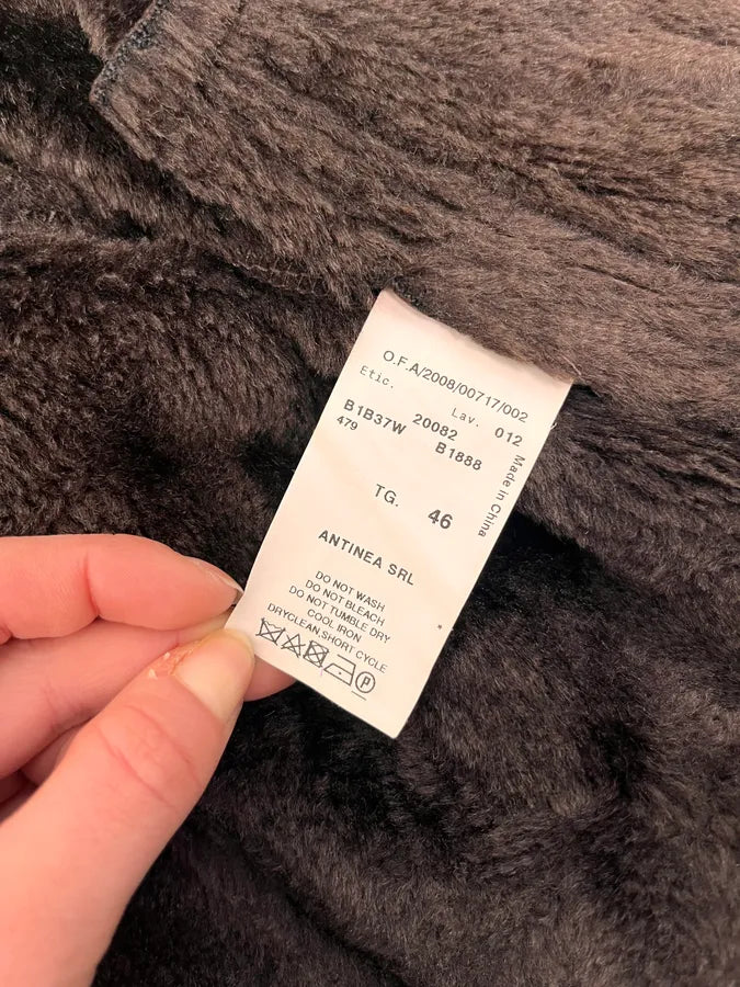 FW2008 Emporio Armani Faux Shearling Brown Hooded Jacket GmJAEPW 9