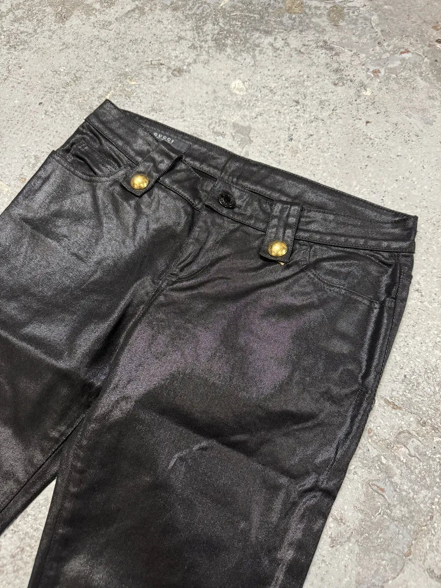 FW2008 Gucci Black Elegant 2 Zips Pants HOljCLY 8