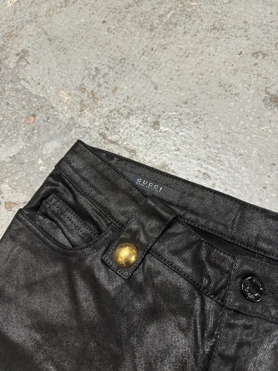 FW2008 Gucci Black Elegant 2 Zips Pants HOljCLY 9