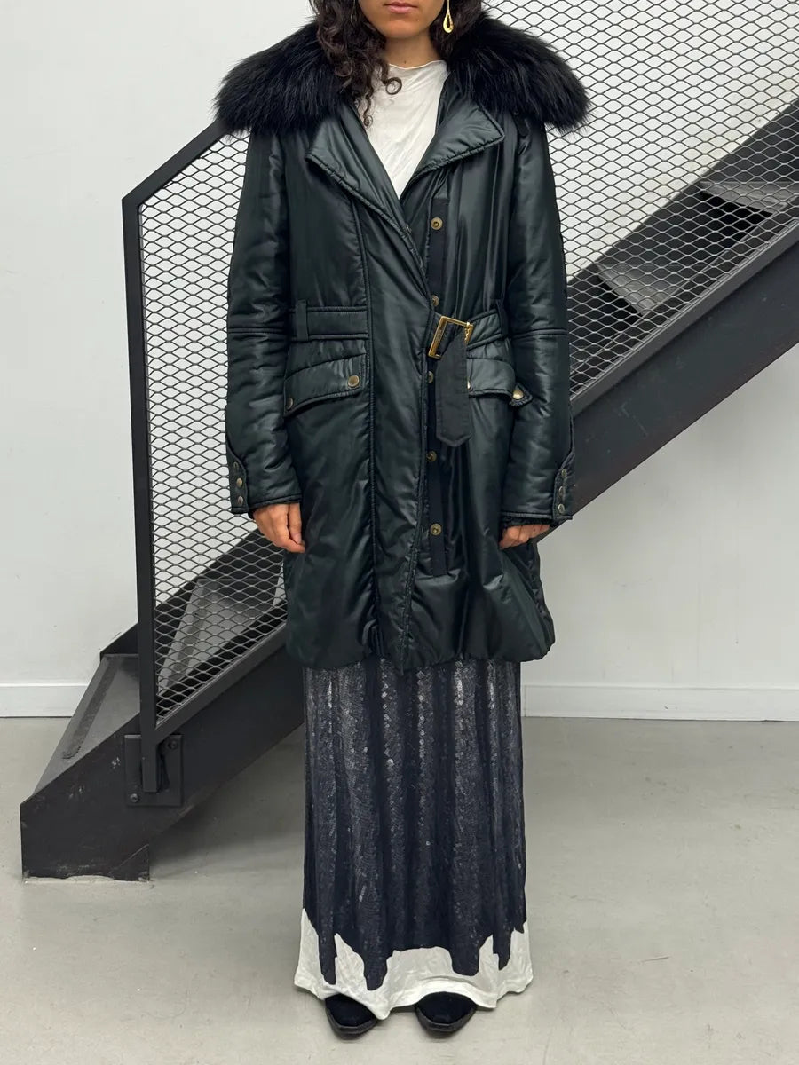 FW2008 Gucci Black Nylon Quilted Puffer Long Coat by Frida Giannini sExbRve 1