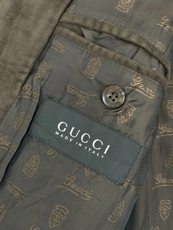 FW2008 Gucci Brown Wool Double-Breasted Coat by Frida Giannini YIpQjjP 9