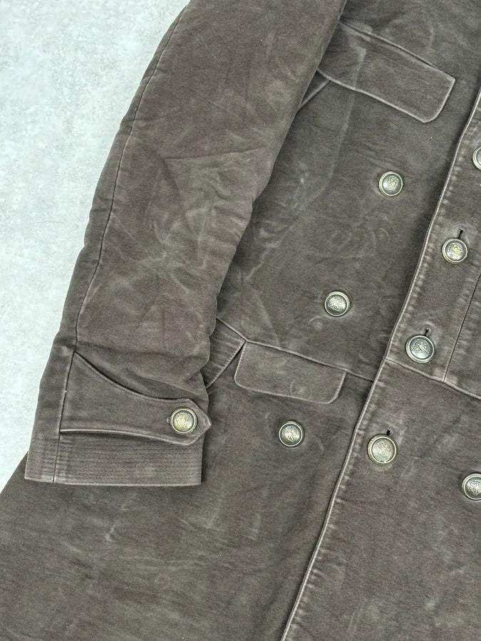 FW2008 Gucci Brown Wool Double-Breasted Coat by Frida Giannini YIpQjjP 8