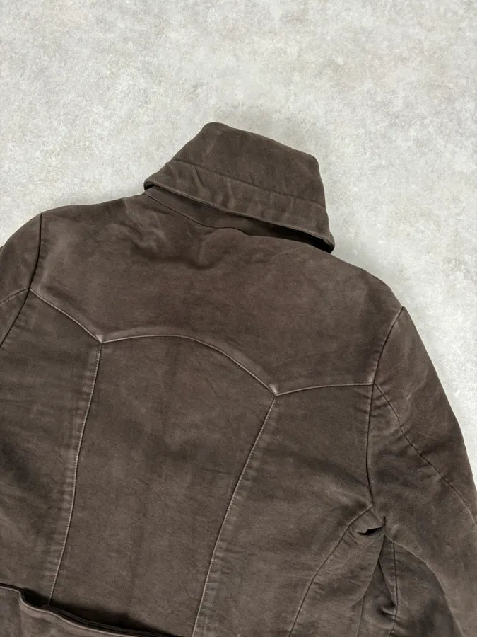 FW2008 Gucci Brown Wool Double-Breasted Coat by Frida Giannini YIpQjjP 6