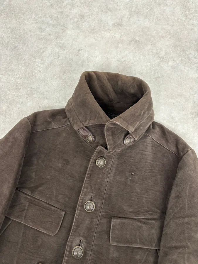 FW2008 Gucci Brown Wool Double-Breasted Coat by Frida Giannini YIpQjjP 4