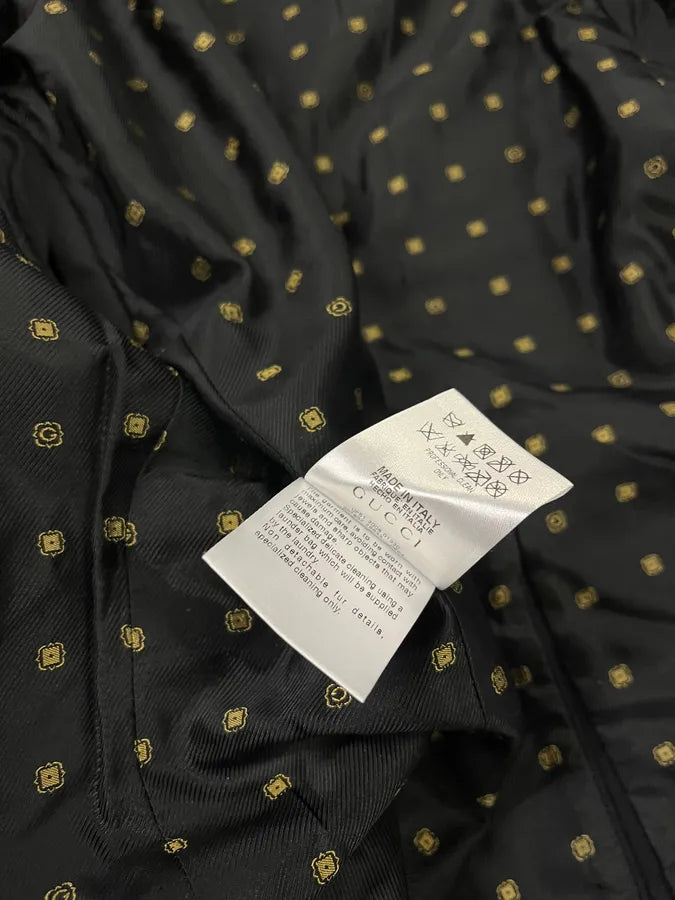 FW2008 Gucci Black Wool Officer Embroidered Jacket by Frida Giannini pVzmYBO 13