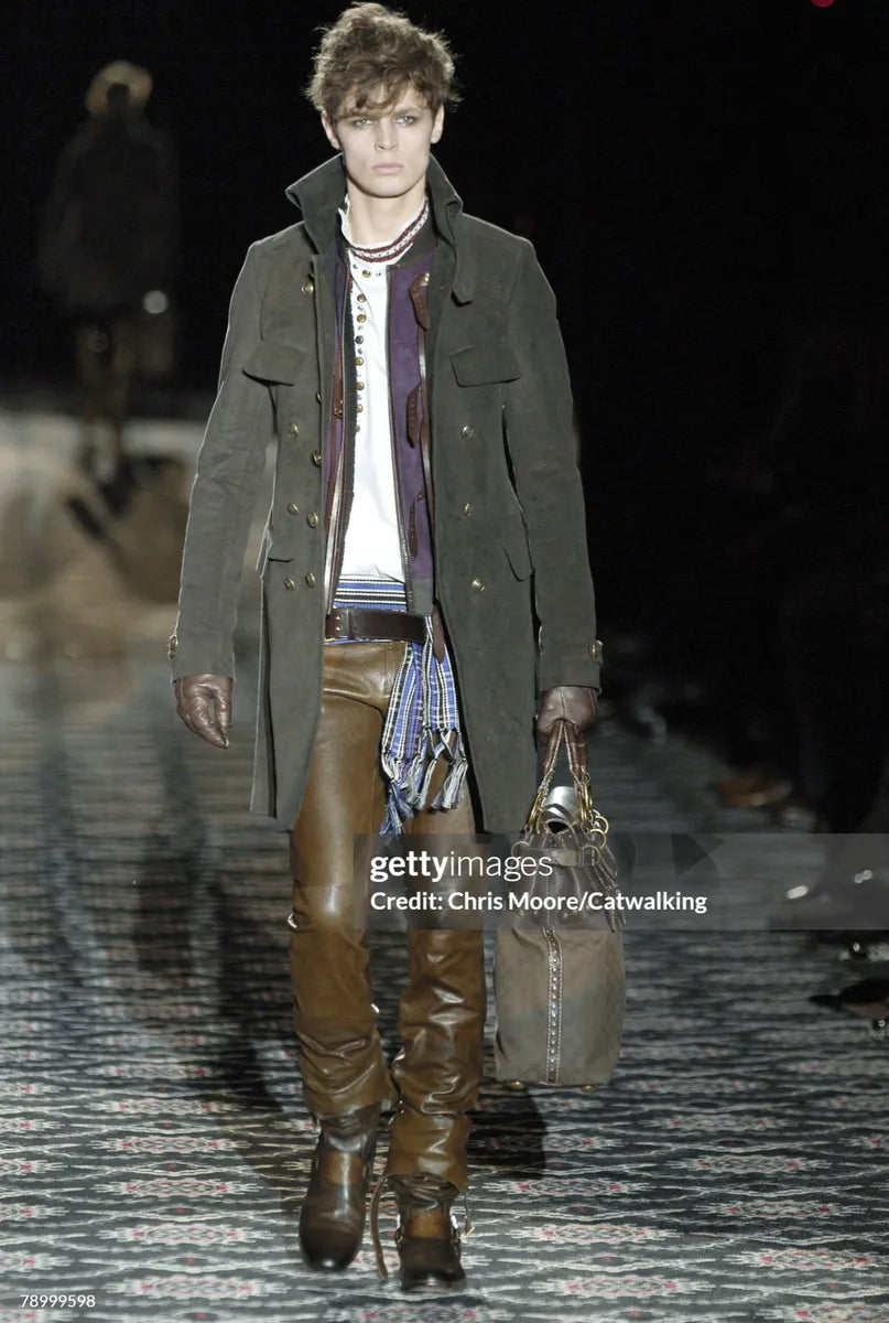 FW2008 Gucci Brown Wool Double-Breasted Coat by Frida Giannini YIpQjjP 1
