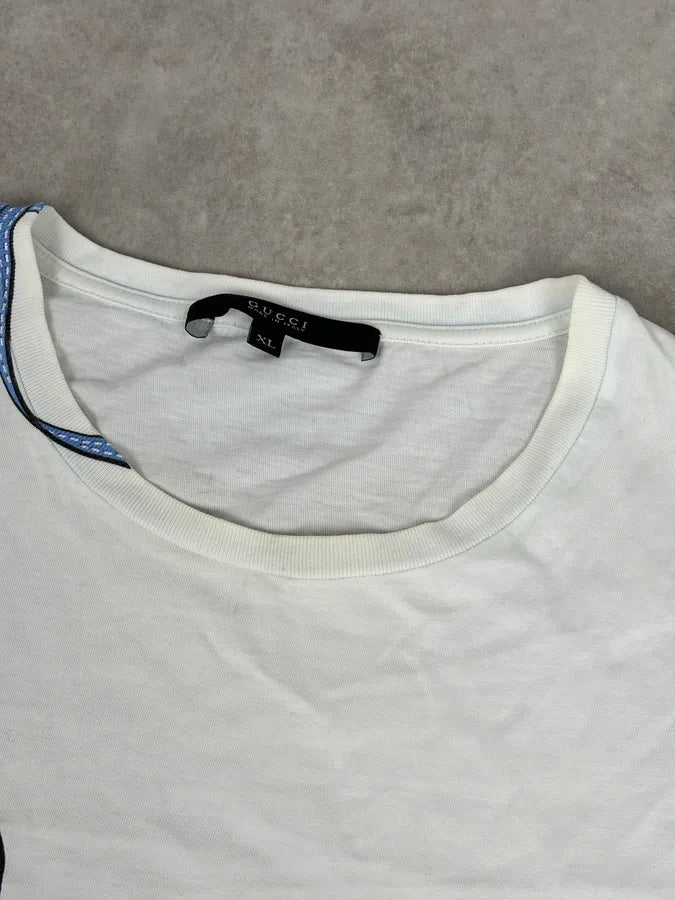 SS2008 Gucci White Cotton Graphic Print T-Shirt ImqMDzE 7
