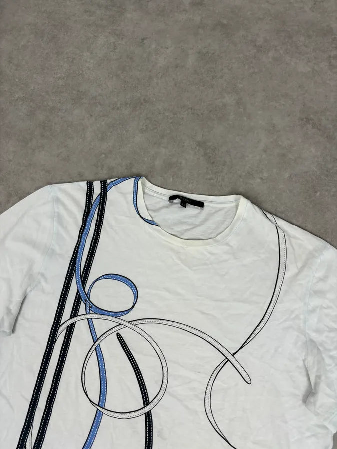 SS2008 Gucci White Cotton Graphic Print T-Shirt ImqMDzE 3